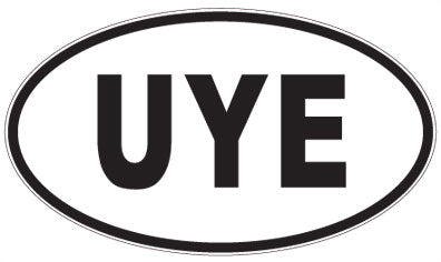 UYE - 3 Letter Initials Oval Magnet