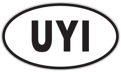 UYI - 3 Letter Initials Oval Magnet