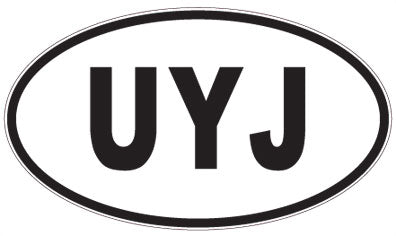 UYJ - 3 Letter Initials Oval Magnet