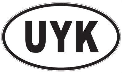 UYK - 3 Letter Initials Oval Magnet