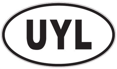 UYL - 3 Letter Initials Oval Magnet