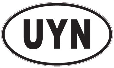 UYN - 3 Letter Initials Oval Magnet