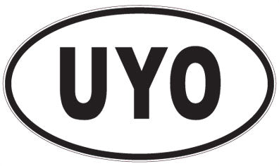 UYO - 3 Letter Initials Oval Magnet