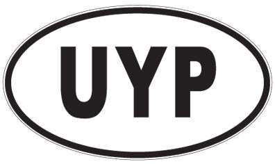 UYP - 3 Letter Initials Oval Magnet