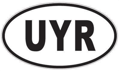 UYR - 3 Letter Initials Oval Magnet