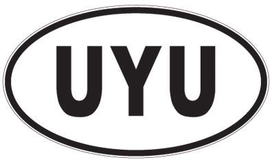 UYU - 3 Letter Initials Oval Magnet