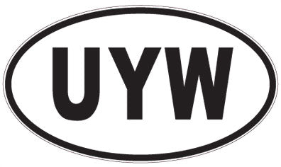 UYW - 3 Letter Initials Oval Magnet