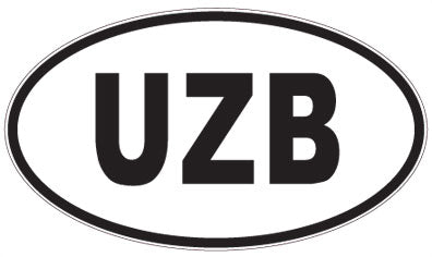 UZB - 3 Letter Initials Oval Magnet