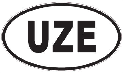 UZE - 3 Letter Initials Oval Magnet