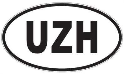 UZH - 3 Letter Initials Oval Magnet