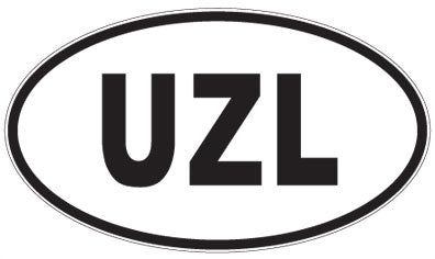 UZL - 3 Letter Initials Oval Magnet