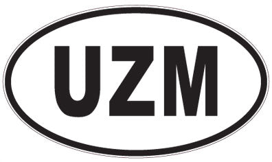 UZM - 3 Letter Initials Oval Magnet