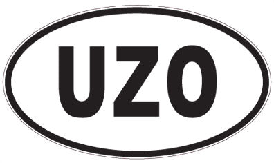 UZO - 3 Letter Initials Oval Magnet