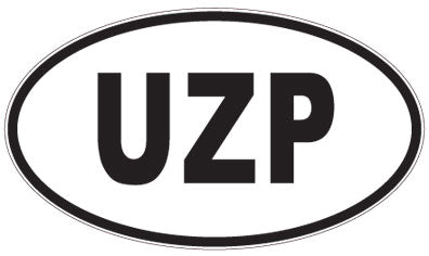 UZP - 3 Letter Initials Oval Magnet