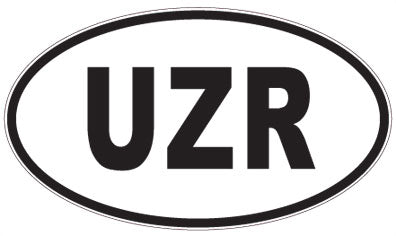 UZR - 3 Letter Initials Oval Magnet