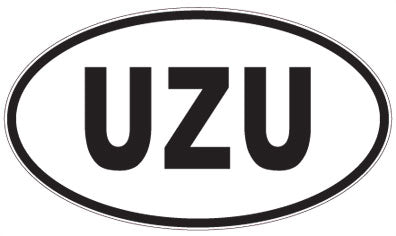 UZU - 3 Letter Initials Oval Magnet