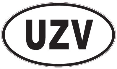 UZV - 3 Letter Initials Oval Magnet