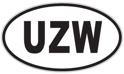 UZW - 3 Letter Initials Oval Magnet