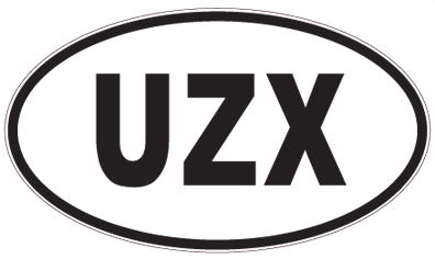 UZX - 3 Letter Initials Oval Magnet