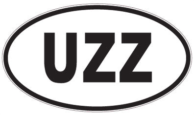 UZZ - 3 Letter Initials Oval Magnet