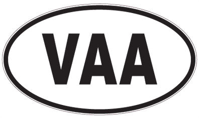 VAA - 3 Letter Initials Oval Magnet