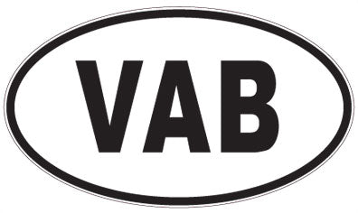 VAB - 3 Letter Initials Oval Magnet