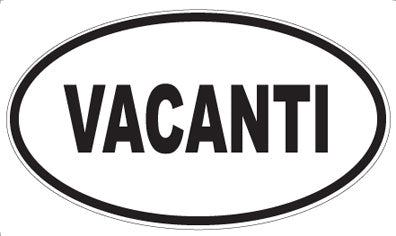 VACANTI - Oval Magnet