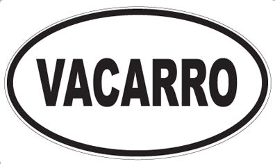 VACARRO - Oval Sticker