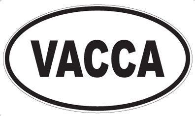VACCA - Oval Sticker