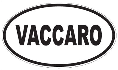 VACCARO - Oval Magnet