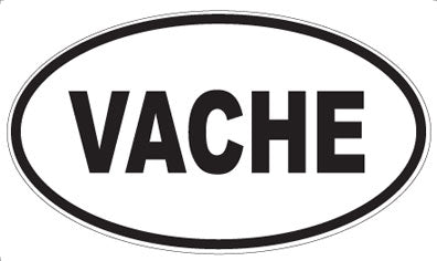 VACHE - Oval Sticker