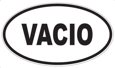 VACIO - Oval Sticker