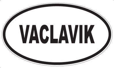 VACLAVIK - Oval Sticker