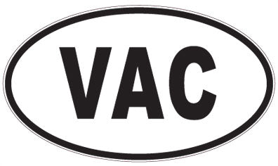 VAC - 3 Letter Initials Oval Magnet