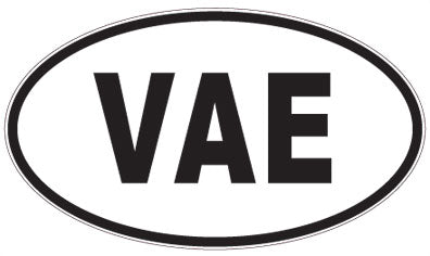 VAE - 3 Letter Initials Oval Magnet
