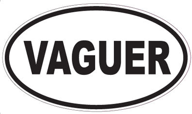VAGUER - Oval Sticker