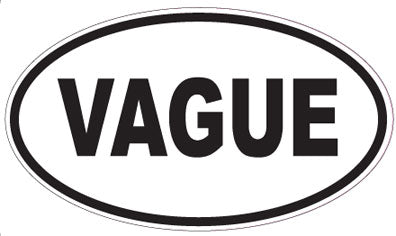 VAGUE - Oval Magnet