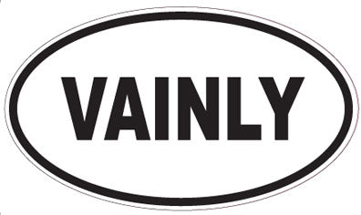 VAINLY - Oval Sticker