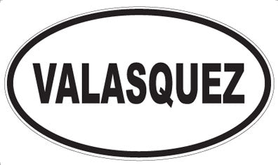 VALASQUEZ - Oval Sticker