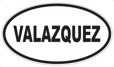 VALAZQUEZ - Oval Magnet