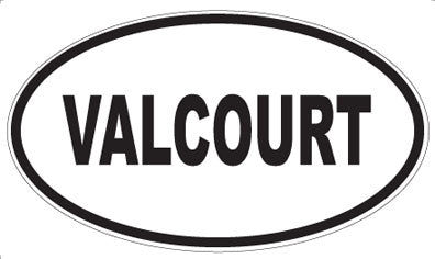 VALCOURT - Oval Sticker