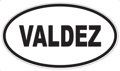 VALDEZ - Oval Magnet