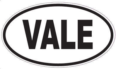 VALE - Oval Sticker