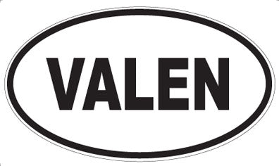 VALEN - Oval Sticker