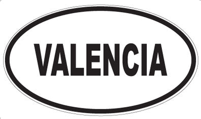VALENCIA - Oval Sticker