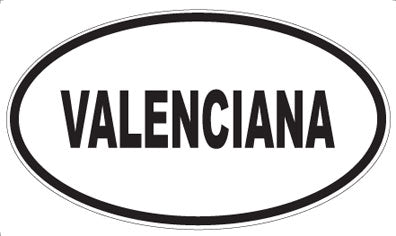 VALENCIANA - Oval Sticker