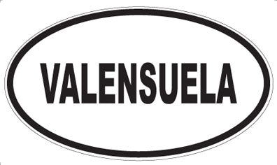 VALENSUELA - Oval Sticker