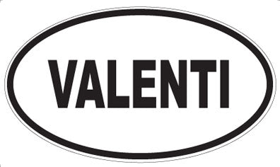 VALENTI - Oval Sticker