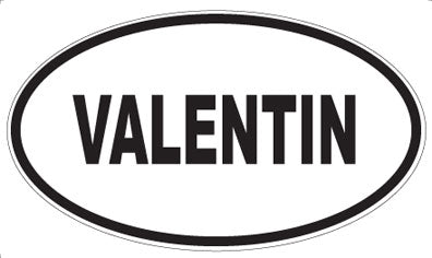 VALENTIN - Oval Sticker