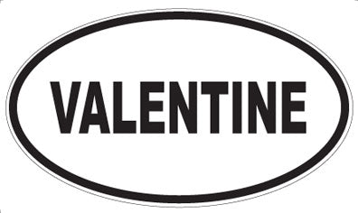 VALENTINE - Oval Sticker